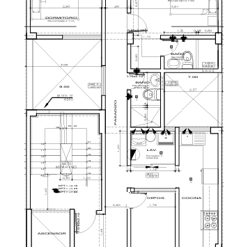 plano del 2do al 6to piso